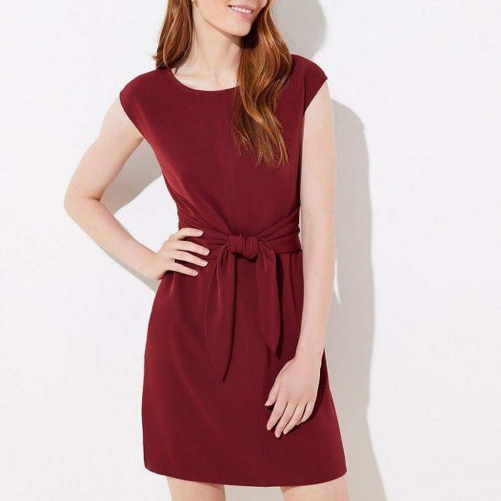 Loft Tie Waist Pocket Dress